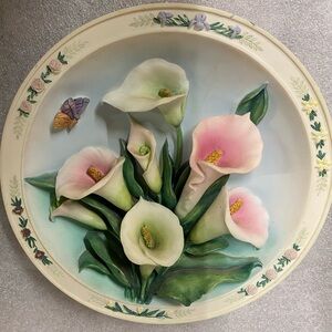The Calla Lily Garden Plate 8TH Issue Lena Liu's Beautiful Gardens 3D, 1997